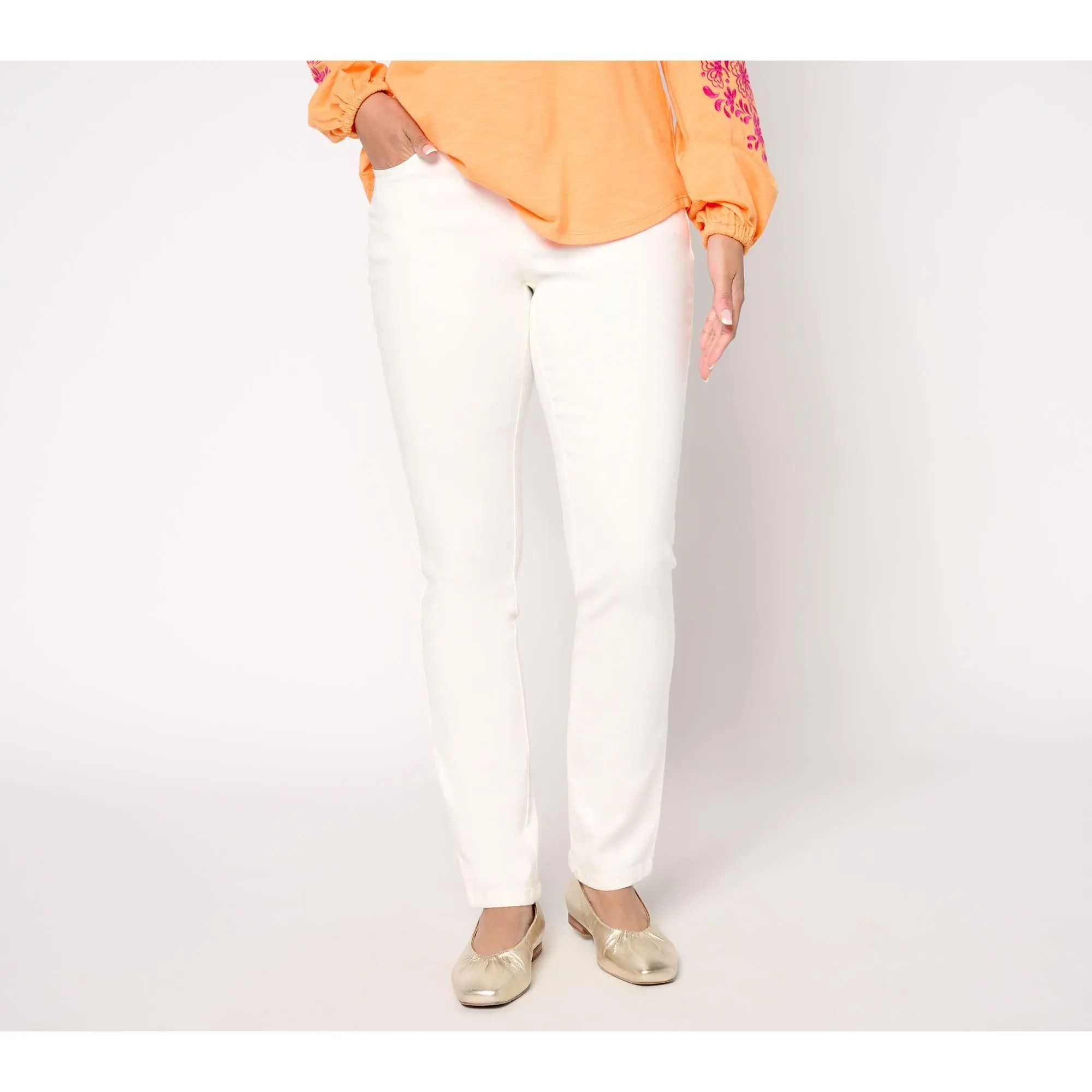 Belle by Kim Gravel Petite TripleLuxe Twill Heart to Heart Jean