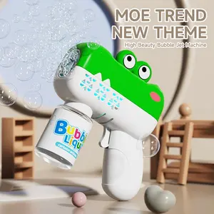 Automatic Bubble Gun Electric Soap Rocket Blower, Handheld Bubble Maker, Portable Outdoor Wedding Party Toy, Kids Birthday Gift (no Bubble Liquid & Batteries Included)