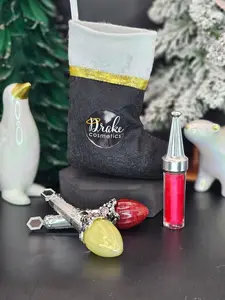 Drake Cosmetics Christmas Trio Stocking Festive Design for Gifting Ideal for Holiday Storage Decor Unique and Versatile Addition to Your Christmas Decor