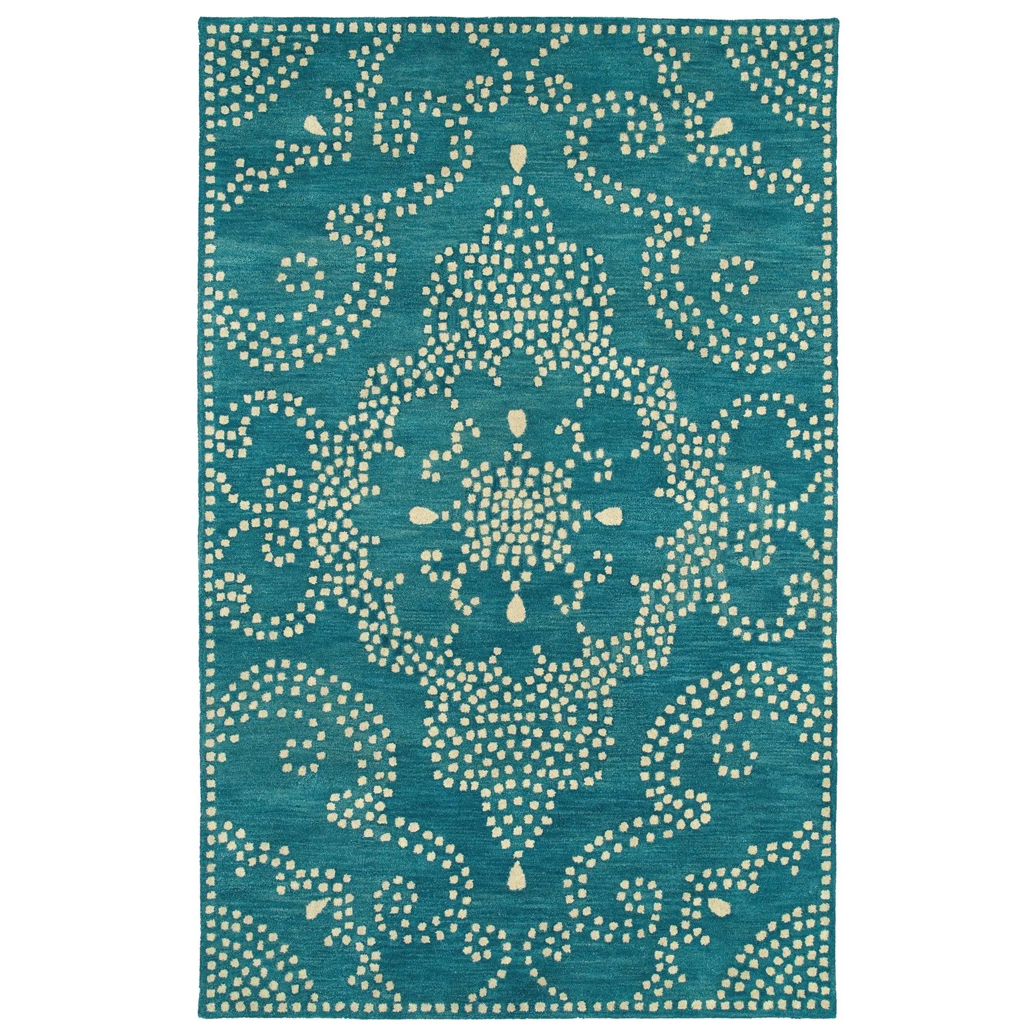 Kaleen Rugs Rosaic Collection ROA02-91 Teal Area Rug