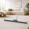 4-in-1 Adjustable Long Handle Sturdy Broom - Multifunctional Wet/Dry Mop Squeegee with High-Density Silicone Pet Hair Remover, 180° Rotatable Retract & Reach Head, Streak-Free Garage Cleaning Tool, Home Care Supplies (Carton Packaged)