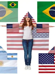 2026 World Cup Scarf Flag, Usa Canada Mexico Football Event Fan Gear, Bestselling Cape Flag, Sports Memorabilia, Perfect for Fans