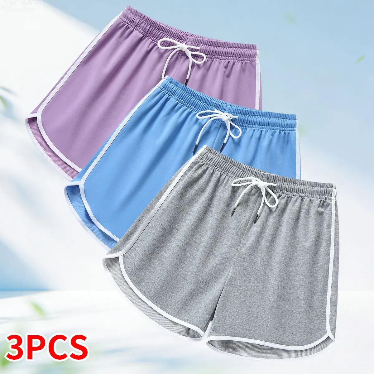 Light gray + light blue + purple