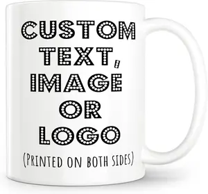 Custom Mug - Personalized Coffee Mug with Photo, Logo, or Text | Funny Coffee Cup | Custom Gifts for Men & Women | Customized Mugs Photo Mugs With Names 11oz Printed on Both Sides