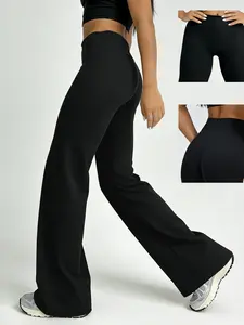 Women's Outdoor Running Pants, Versatile Comfortable Yoga Workout Trousers, Loose Wide Leg, Elastic Fabric, Ideal for Sports Wear, Fitness Yoga Pants
