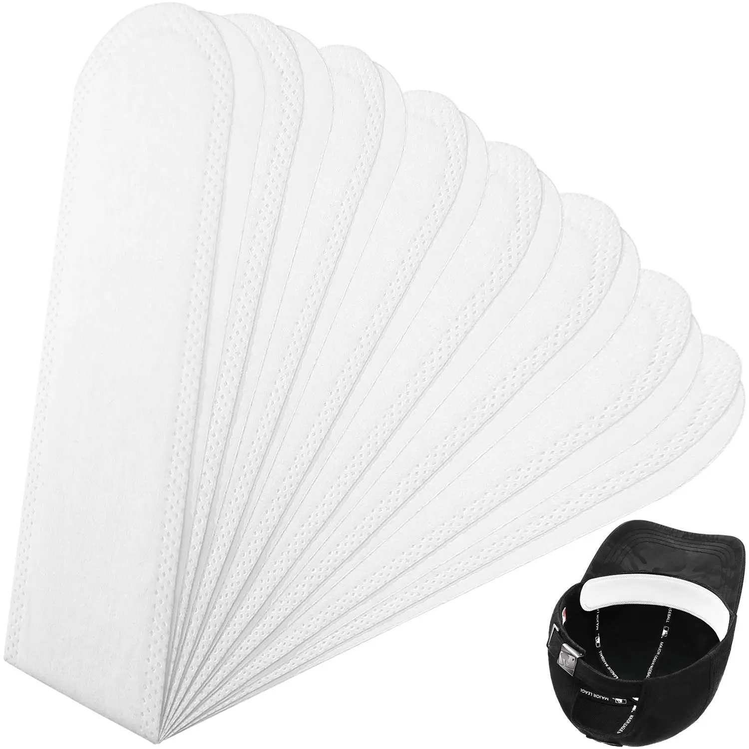 10-Pack Hat Sweat Liners, Cap Liners for Headwear Protection, Sweat & Stain Prevention for Outdoor Sports