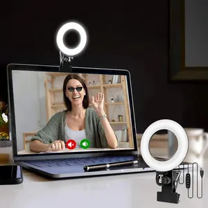 F-DLP02 Video Conference Lighting Kit, Ring Light for Monitor Clip On,for Remote Working, Distance Learning,Zoom Call, Self Broadcasting and Live Streaming, Computer Laptop Video Conferencing Phone Selfie