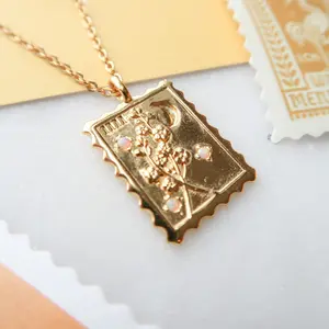Letters to you Postage Stamp Necklace