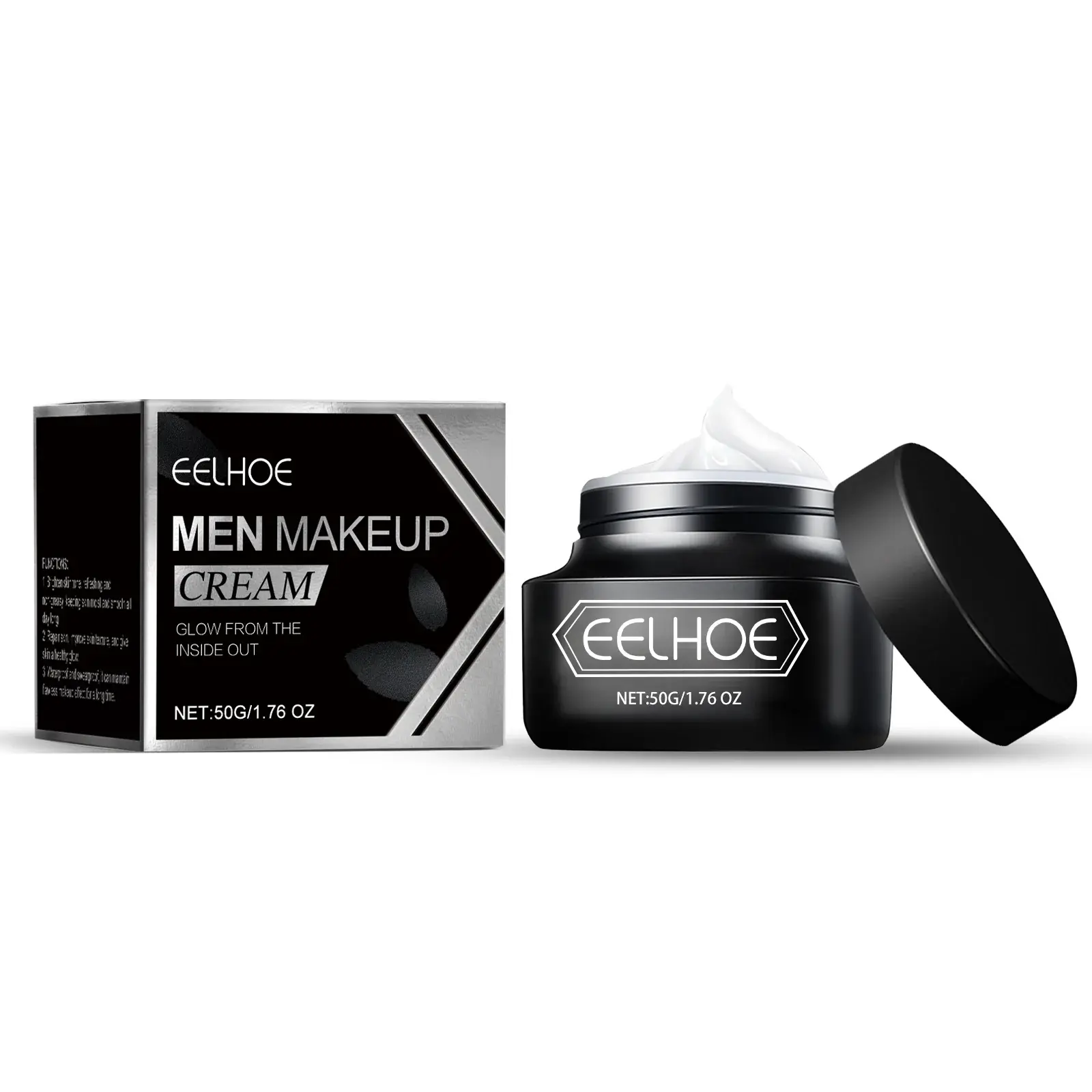 Mens BB Cream Face Base – Moisturizing & Hydrating Skincare, Natural Coverage for Imperfections, Brightening & Glow Effect, Easy Daily Grooming for Lazy Men