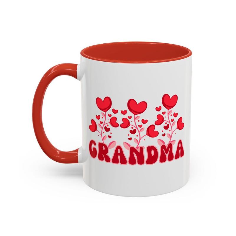 Grandma Mug with Hearts,  Grandma Mug, Unique Grandparent Coffee Mug, Nana Gigi or Mimi Gift, Heart Design Tea Cup