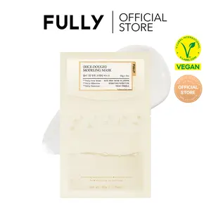 [FULLY Official Shop] Rice Dough Facial Modeling Mask, Instant Hydration Boost, Radiance Boost, Nourishing, No Bowl Needed 1.76oz x 4ea
