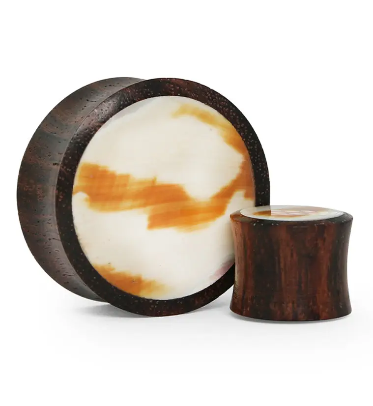 Cukli Shell Inlay Wooden Plugs Cukli Shell Inlay Wooden Plugs