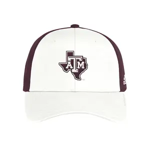 adidas Mens Texas A&M Aggies Coach Slouch Flex Cap  - Red, White