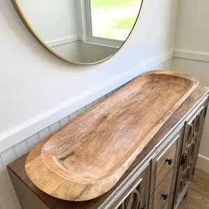 Large Food Grade Dough Bowl, Home Decor Table Centerpiece