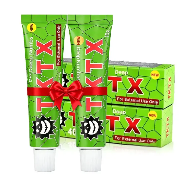 TKTX Tattoo Numbing Cream(2 Pack),40% Very Strong,Relief Cream forTattoos,Waxing,Microneedling,Lecithin External Cream(10g)