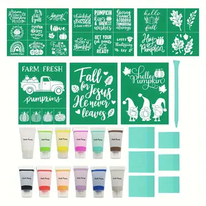 New Fall Silk Screen Stencils Chalk Paste Starter Kit Advertising printing and drawing equipment