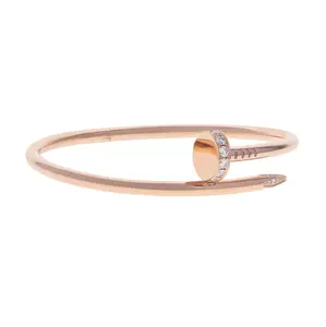 Pre-owned Cartier Juste Un Clou Bangle Bracelet Size 17