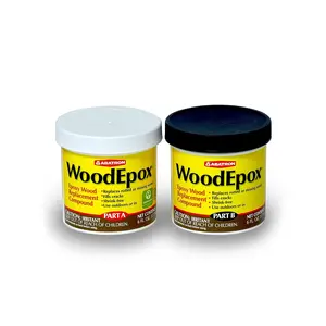 Structural Epoxy Adhesive Filler Kit - 2-Part Wood Repair Compound - 12 oz Wood Filler Putty for Restoration - Durable Epoxy Repair Kit - Professional Wood Filler and Adhesive Solution