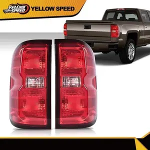 Fit For 2014-2018 2019 Chevy Silverado Red Lens Rear Tail Lights Brake Lamp