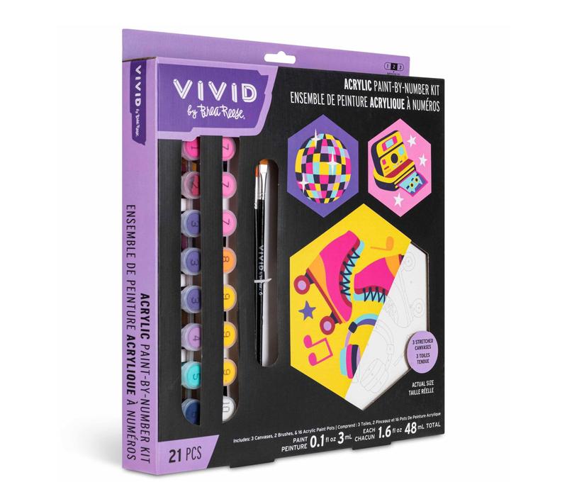 Vivid by Brea Reese Acrylic Retro 70's Paint ByNumber Kit