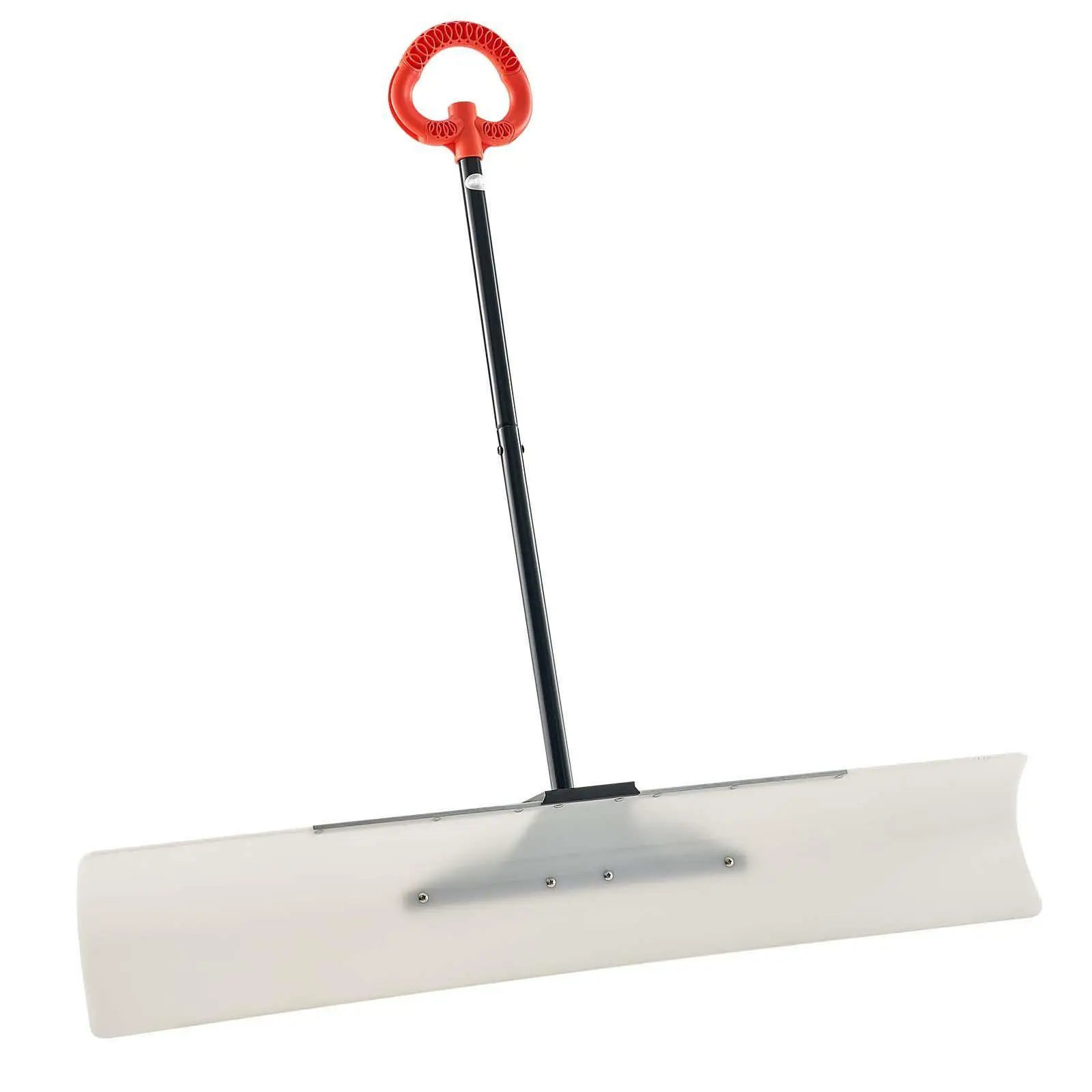 Snow Pusher Shovel - 48 Inch Snowplow Shovel with Ergonomic Grip, HDPE Blade, Winter Snow Removal Tool for Driveway, Garden, Metal Edged Strip Default