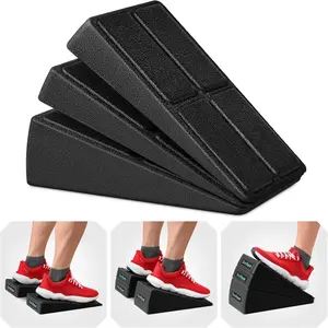 Adjustable Calf & Ankle Stretching Board with Yoga Wedge – 3-in-1 Squat Slant Board, Non-Slip Fitness Foot Pads for Yoga/Pilates/Rehab, Portable Incline Exercise Tool for Flexibility Training
