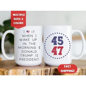 Trump Mug, Funny Trump Mug, Trump Merch, Funny Political Mug, Gift For Republican, Funny Trump Gift, Donald Trump 2024 Ceramic Coffee Mug Drink Drinkware