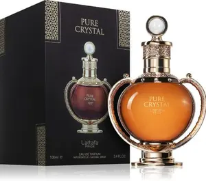 Lattafa Pride Pure Crystal 100ML Perfume for Men & Women - Modern Luxury Eau de Parfum with Bergamot & Amber Notes - Long-Lasting & Versatile Fragrance