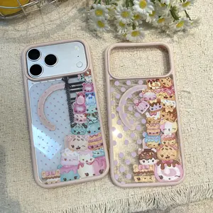 Num Noms cartoon print phone case, Sleek Magnetic Clear Casing, suitable for iPhone 11-17 Pro Max/Plus and Samsung Galaxy S23-25.