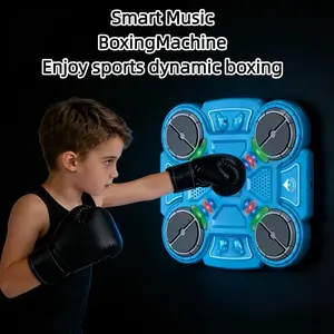 Smart Music Boxing Training Machine with Boxing Gloves, Boxing Set, Ready to Train, for Adults & Kids, LED Display with Real-Time Punch Data Feedback, Bluetooth Music RhythmSync, Wall-Mountable Space-Saving Design, Boxing Equipment for Home & Gym Use