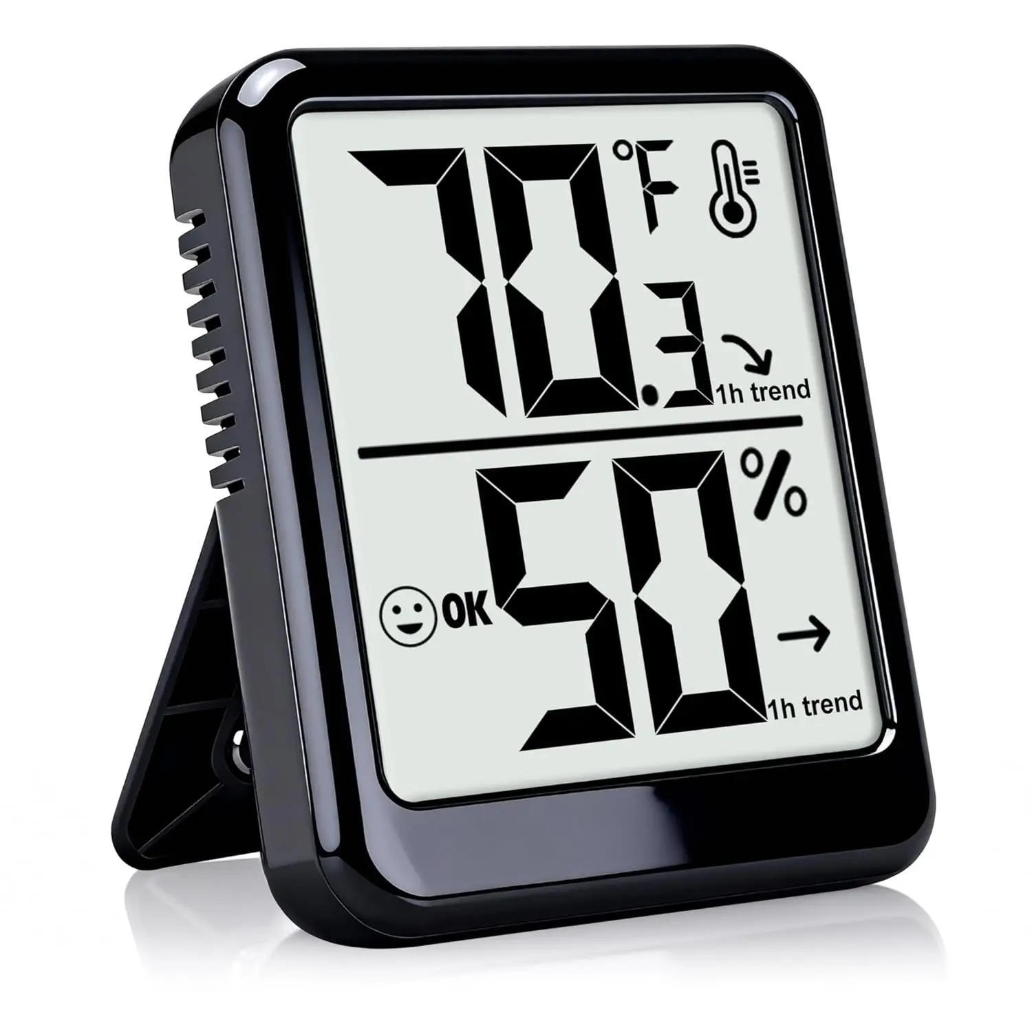 Room Thermometer Indoor Hygrometer Humidity Meter Gauge Digital Temperature and Humidity Sensor  for  Office House Pets  - AAA  Included