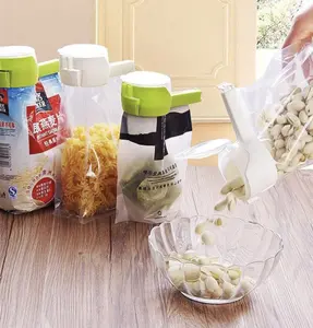 HowWell, 4 Pack Storage Bag Clip with Opening, Food Bag Clip, Plastic Kitchen Utensils