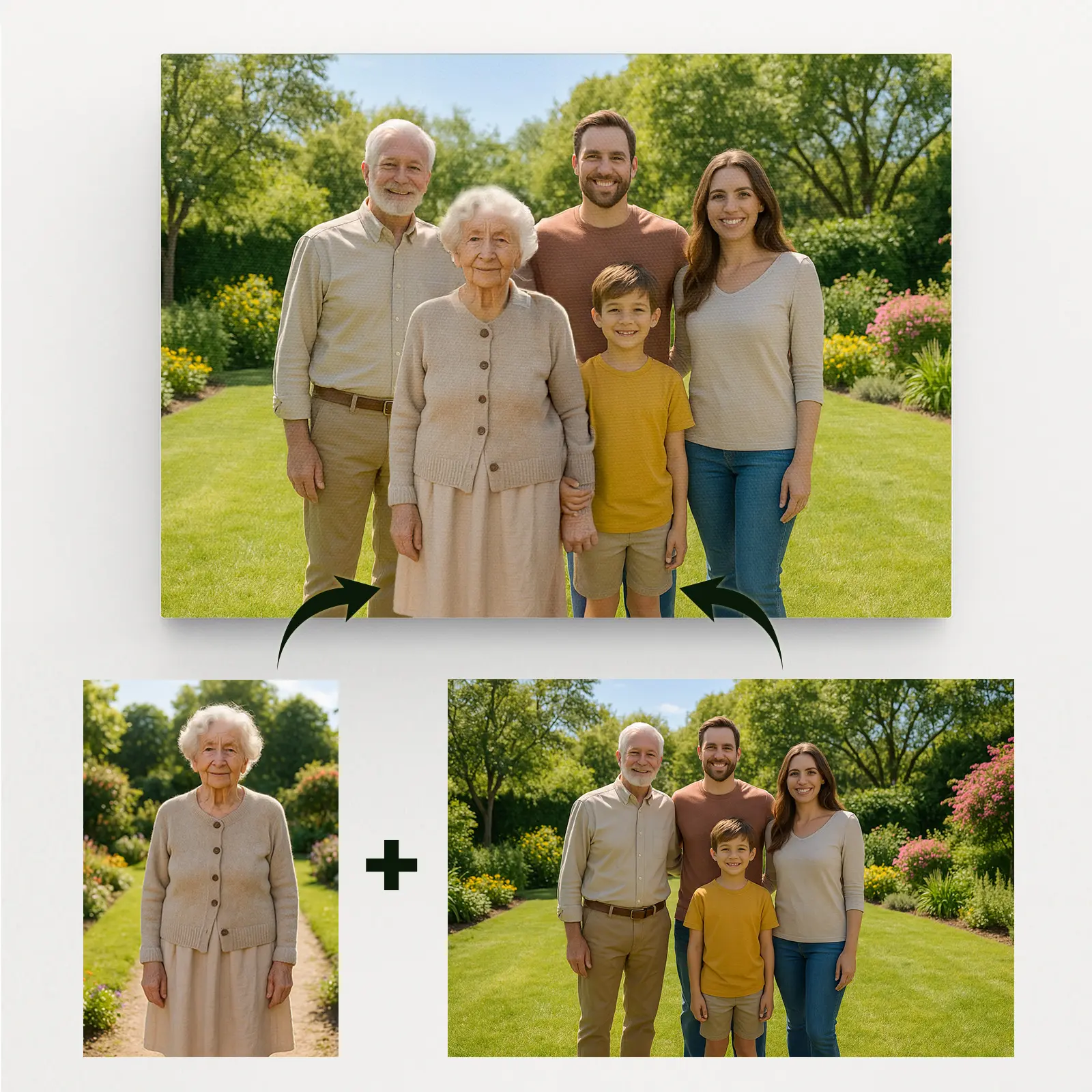 Custom Photo Canvas Prints - Artistic Room Decoration, Memorial Family Portrait Wall Art for Gifting, Home Supplies Wall Decor