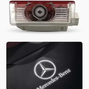 2pcs for benz No Fade 4K-HD Car Welcome LightsWheat Ear Car Door Lights Logo Projector Puddle Lights Compatible with A B C E M GL GLA GLC GLE Class Accessories