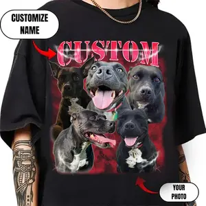 Custom Your Pet T-Shirt, Personalized Pet T-Shirt, Vintage Custom Dog Shirt, Custom Photo Shirt, Pet Photo Shirt, Ideal for Pet Lovers, HL1394