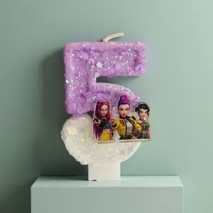 2026 theme candle 3D digital 0-9 children birthday cake decoration baby party anime party accessories gift