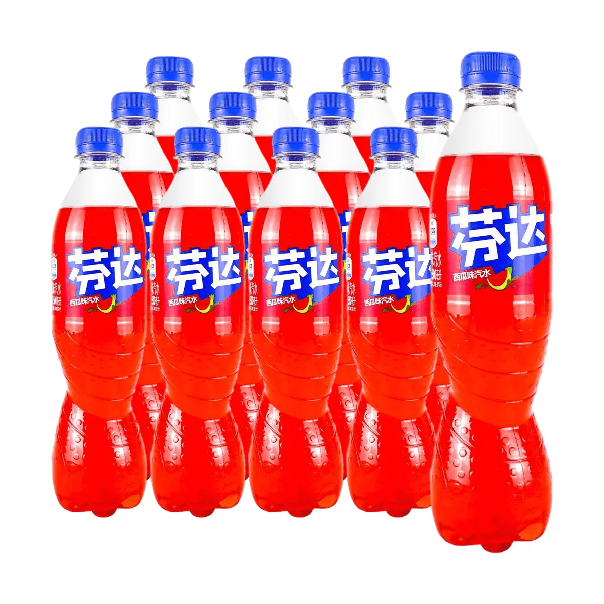 Fanta Watermelon Soda 500ml x 12 Bottles - China Mainland Version - Refreshing Carbonated Drink