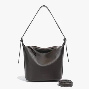 Versatile Leather Hobo Shoulder Bag, 2-in-1 Convertible Crossbody Handbag, Spacious Casual Tote for Work & Travel, Timeless Black Classic Purse