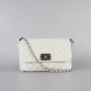 Pre-owned CHANEL leather Shoulder Bags leboy White Shoulder Bag BGP172264