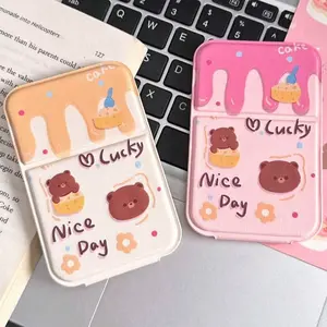 Cute Makeup Mirror Portable Pocket-Sized Student Dorm Mini Desktop Foldable Handheld Vanity Mirror, Compact Travel Cosmetic Mirror