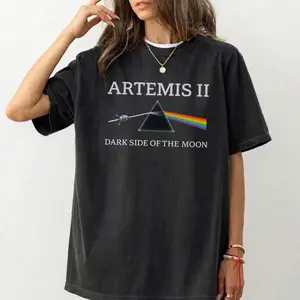 Comfort Colors Artemis ii Mission T-Shirt, Dark Side of the Moon Space Tee, Future Moon Mission Shirt, 2026 Rocket Launch GiftAQ - JOHA
