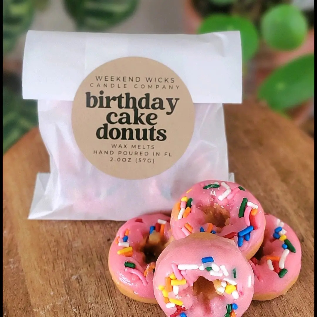 Birthday Cake Donuts Wax Melts, Fake Food Wax Melts