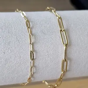 Simple and Dainty Paperclip Chain Bracelets