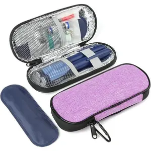 Insulin Cooler Travel Case with Temperature Display - Refrigerated  Cooler Travel Case Diabetic Travel Case Traveling Bag 01