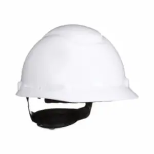 3M  SecureFit Pressure Diffusion Ratchet Suspension Cap with UVicator Hard Hats, White