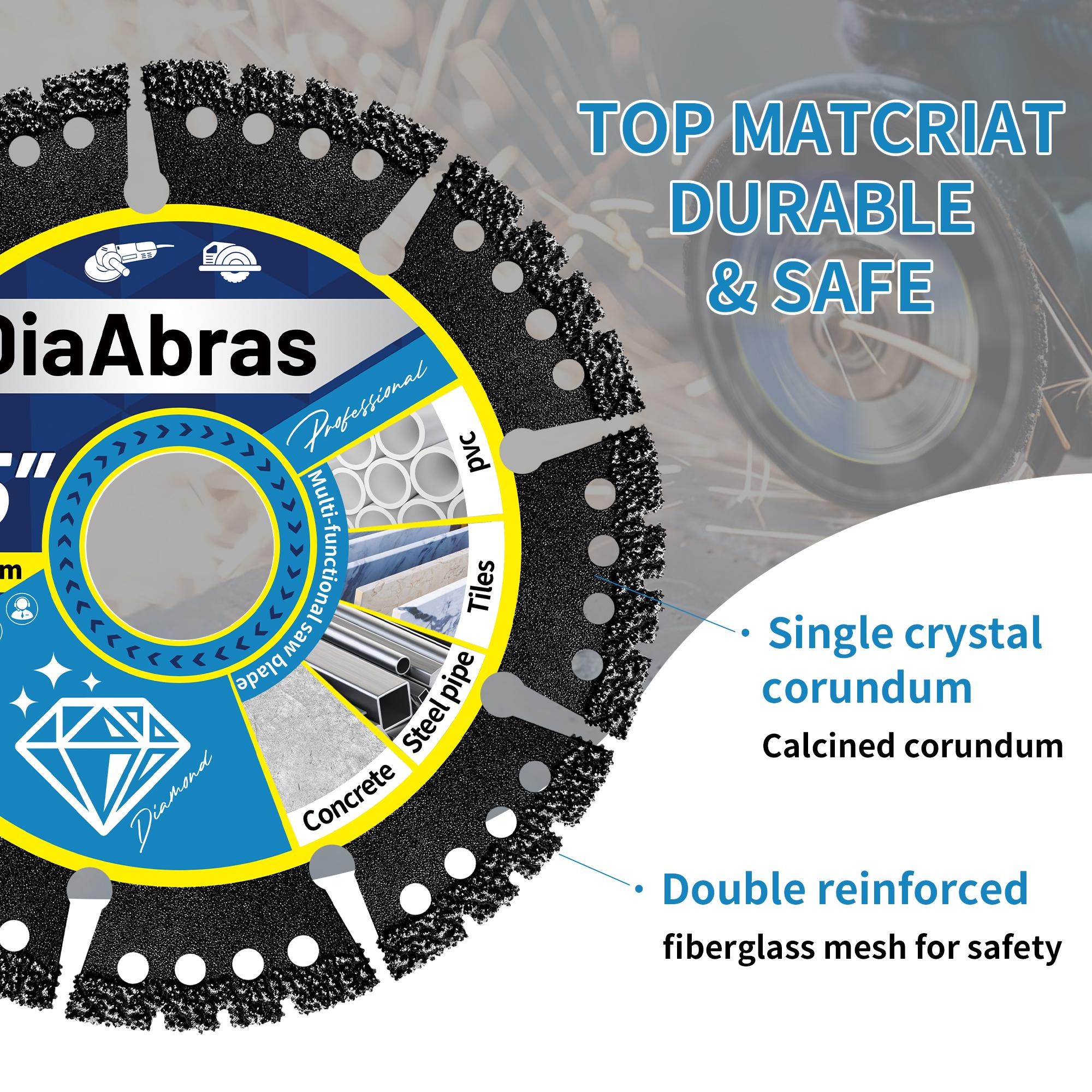 Angle grinder cutting blade iron cutting saw blade for metal alloy stainless steel angle iron rebar brazed diamond grinding wheel sharp durable fit for 4.5 inch grinder metalworking