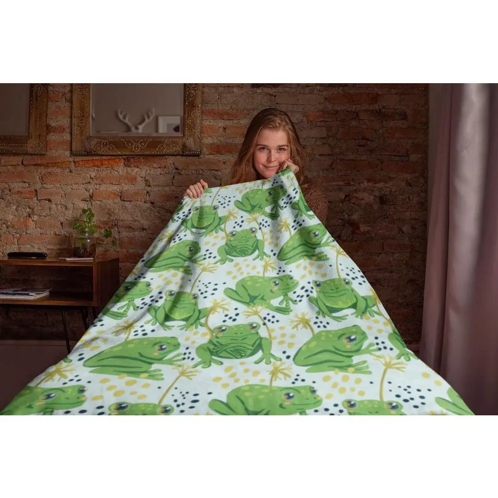 Goblincore Frog Blanket Sherpa Fleece Blanket Fairycore Cottagecore Decor Goblincore Decor Aesthetic Blanket Fairycore Cottage Core Bedding