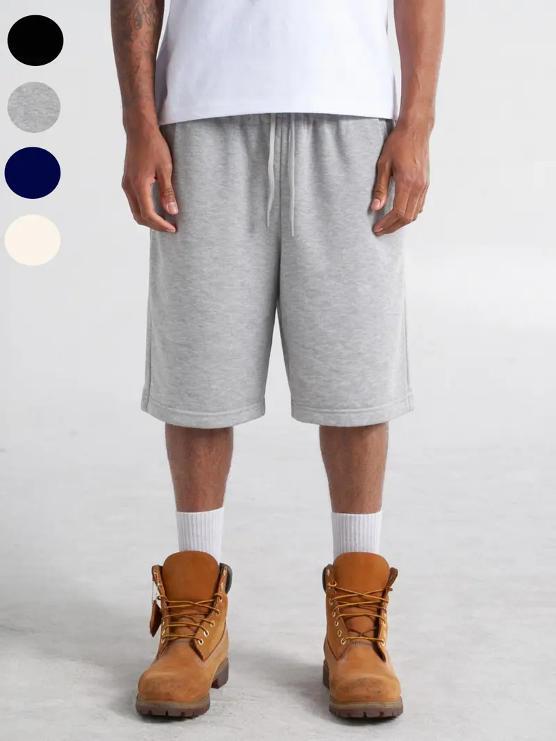 Loose-Fit Solid Color Shorts, These knee-length shorts are perfect for casual summer days (XS-XXL)