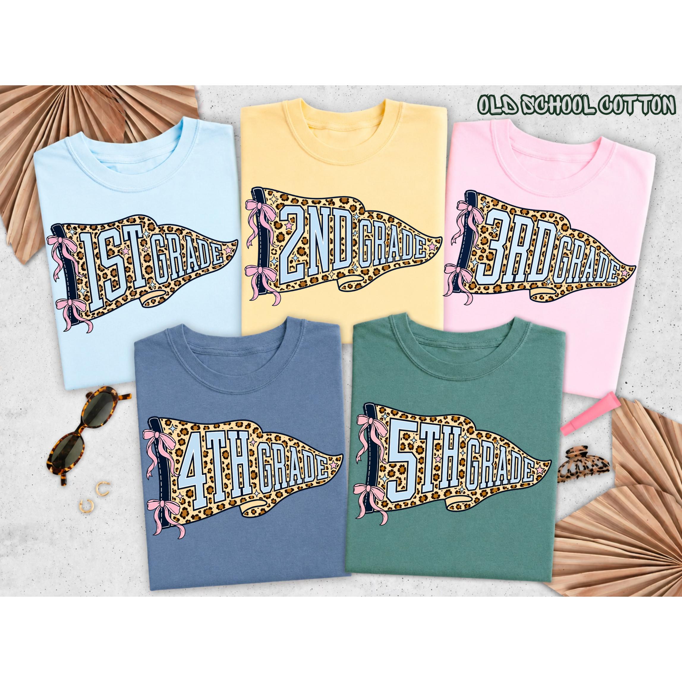 Teacher Team Leopard Design Shirts, Comfort Colors Back to School Shirt, Grade Level Team Tees, Teacher Gift, First Second Third Fourth Fifth Grade,  Summer