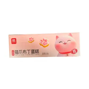 A1 Cat Paws Pudding Cake - White Peach Flavor, 1 Box (6 Packages), Snack, Dessert